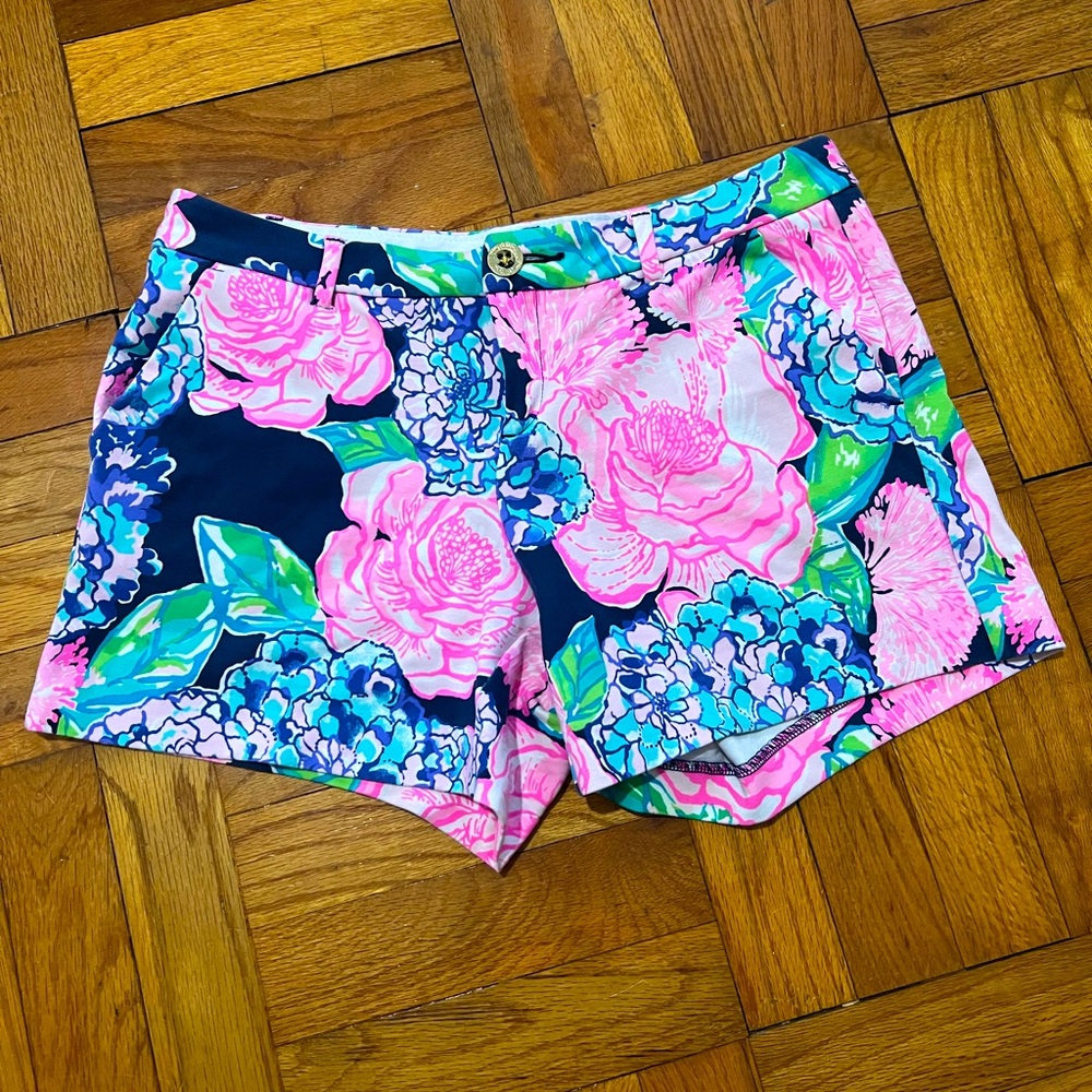 Lilly Pulitzer Callahan Knit Short Pink Ibiza Open Water